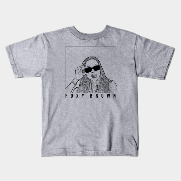 Foxy Brown // Old school Hip hop Kids T-Shirt by Degiab